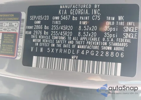 2023 Kia Sorento X-Line Ex from USA, damaged, VIN 5XYRHDLF4PG228806